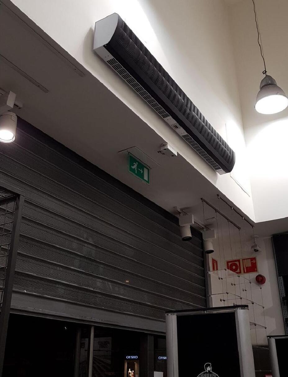 Instalación de cortina de aire